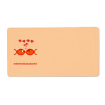 Christian Valentine Symbols - Orange v1 Custom Shipping Label
