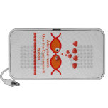 Christian Valentine Symbols - Orange v1 Travel Speakers