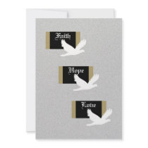 Christian Wedding Invitation -- Faith, Hope & Love