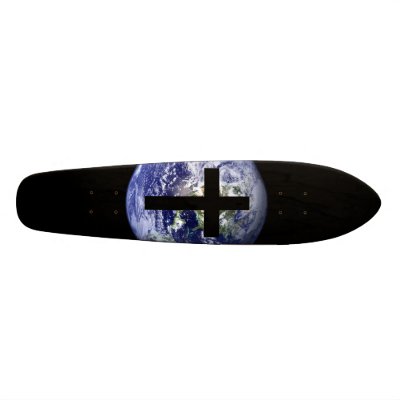 Christian World Cross Board Skateboards by blackbill9999