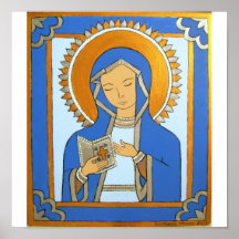 Christianity-Blue Icon Poster