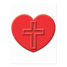 Christianity Heart Post Card