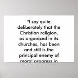 Christianity is the enemy of progress posters