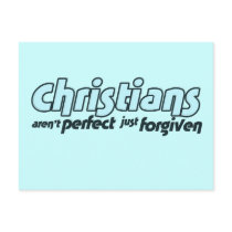 Christians are not perfect just forgiven postcard