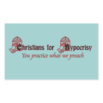Christians for Hypocrisy Rectangle Stickers