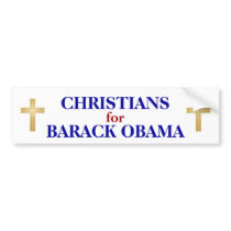 CHRISTIANS FOR OBAMA BUMPER STICKER
