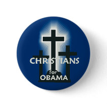 CHRISTIANS for Obama Button