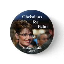 Christians, for, Palin Pinback Button