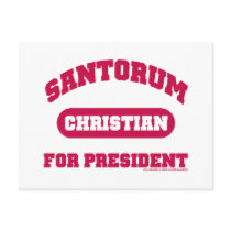 Christians for Santorum Post Card