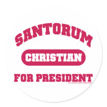Christians for Santorum Round Stickers