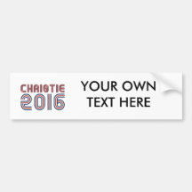 CHRISTIE 2016 LINE RETRO -.png Bumper Sticker