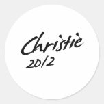 CHRISTIE SIGNATURE 2012 ROUND STICKERS
