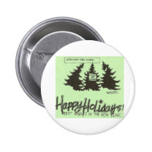 Christman Tree Humour: 'CUT ME DOWN!' Pinback Button