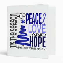 Christmas 1 CFS Chronic Fatigue Syndrome 3 Ring Binders