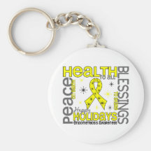 Christmas 4 Endometriosis Snowflakes Keychain
