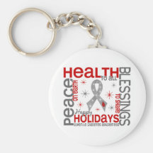 Christmas 4 Juvenile Diabetes Snowflakes Key Chain