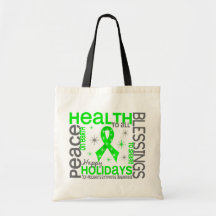 Christmas 4 Non-Hodgkin's Lymphoma Snowflakes Tote Bags
