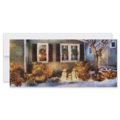 Christmas - A family moment Full Color Rack Card by suburbanscenes
