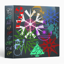 Christmas Abstract Binder