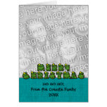 Christmas ADD YOUR PHOTO Tree Lights Greeting Card
