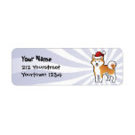 Christmas Akita Inu / Shiba Inu Return Address Label