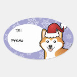 Christmas Akita Inu / Shiba Inu Stickers