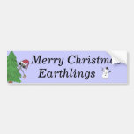 Christmas Alien lkk, Little Snowman, Merry Chri... Bumper Sticker