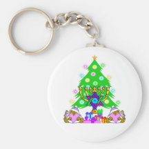 Christmas and Chanukah Holiday Keychain