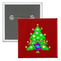 Christmas and Hanukkah Together Pins