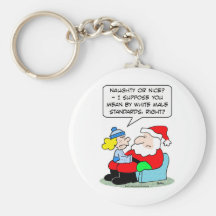 Christmas and white male standards keychains