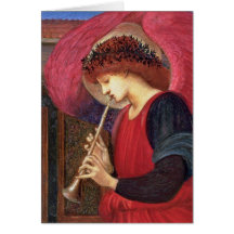 Christmas Angel Note Cards - Burne-Jones Red