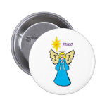 Christmas angel pinback buttons