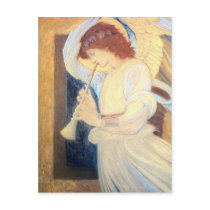 Christmas Angel Postcards Burne-Jones Gold White