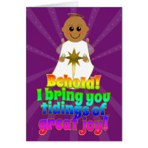 Christmas Angel Tidings of Great Joy Luke 2:10 Greeting Card
