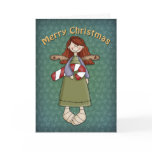 Christmas Angel with candy cane Card