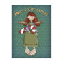 Christmas Angel with candy cane Postcard