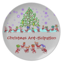 christmas ant-ticipation dinner plate
