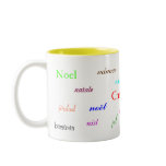 Christmas Around The World In White And Yellow Mug