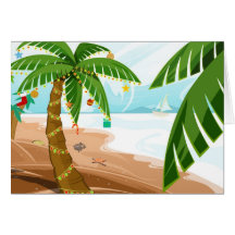 Christmas at the beach Christmas Card