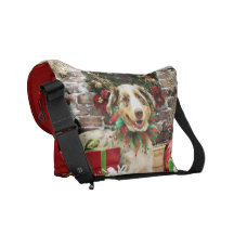 Christmas - Australian Shepherd - Cash Commuter Bag