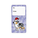 Christmas Australian Shepherd Gift Tags Address Label