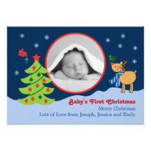 Christmas Baby Photo Announcement