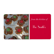 Christmas Baking Personalized Shipping Label