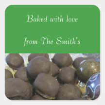 Christmas Baking Square Stickers