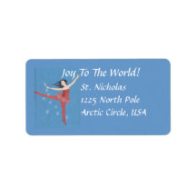 Christmas Ballerina Address Labels