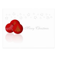 Christmas Balls And Stars Postcard