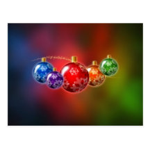 Christmas Balls Celebration Post Card