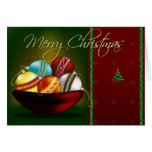 Christmas Balls Elegant Greeting Card