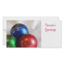 Christmas Balls Customized Photo Card