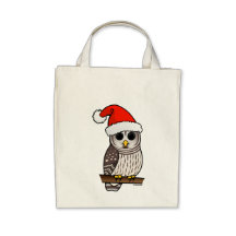 Christmas Barred Owl Santa Bag